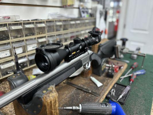 Scope mounting and bore sighting services available.