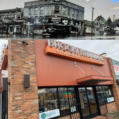 The original Brooklyn Pharmacy, 1897 and now.  Still going strong!!!