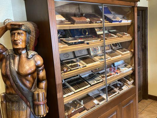 Chief Lookout beside our premium cigar offerings.