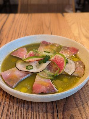 Hamachi crudo