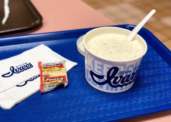 Ivar's Clam Chowder bowl.