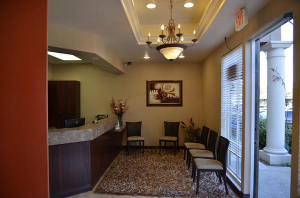 Paradise Dental Practice: Patient waiting area and reception