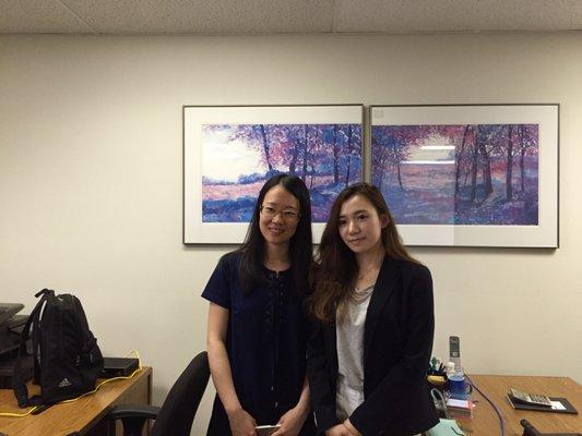 Emily and Kerin at Santa Clara office