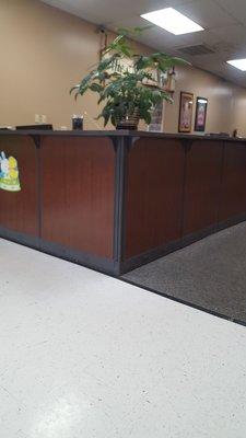 Front desk area