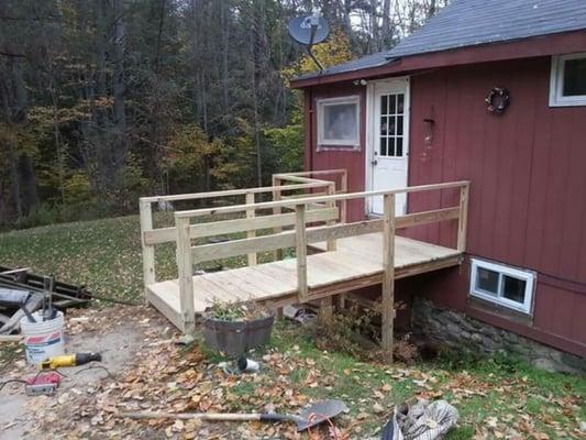 A new deck installed on this cottage