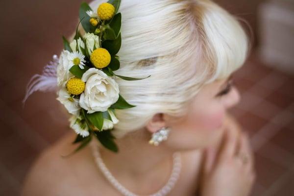 Bridal Hairpiece by Clark County Floral