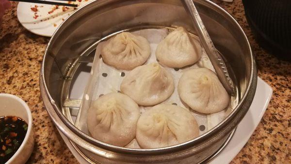 Steamed Pork Soup Dumplings (6) with sauce