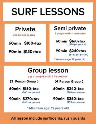 Lesson menu