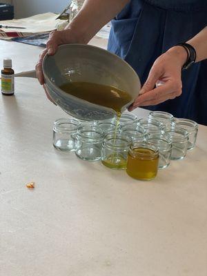 Pouring salve (art crafts workshop)