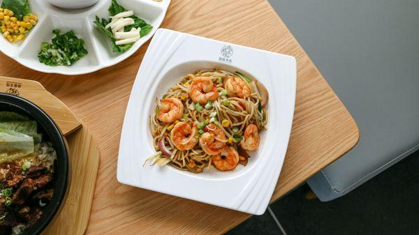 shrimp stir fry rice noodle