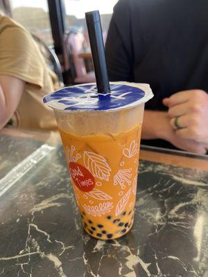 Thai Tea 25% sweetness, regular Boba