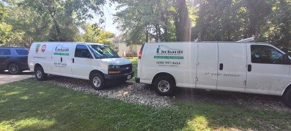 Old truck and the new...  AffordablPlumbing services and gas services. Plumber near me.  Plumbing company nearby. Plumbers. Quality plumbing