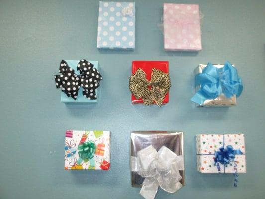 Offering all occasion professional gift wrapping!