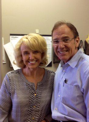 Former AZ Governor Jan Brewer with Dr. W David Cline at Eye Styles Optical