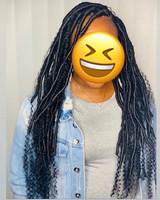 FREETRESS Equal Jamaican Twist Braid color 1B ($4.99) FREETRESS bohemian crochet hair color 1 ($5.99)