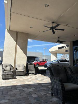 Outdoor waiting area