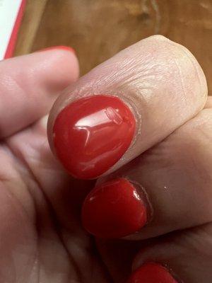 Peeling brand new dip nails