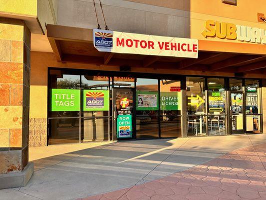 Exterior of 1 Stop Motor Vehicle Services alkso known as 1 Stop MVD in Surprise, Az