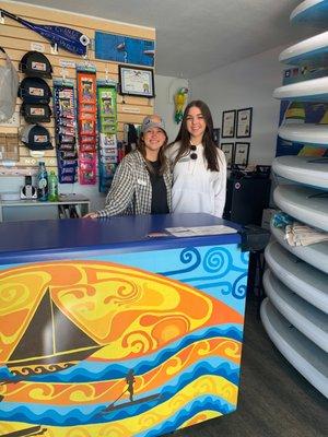 I was renting a couple kayaks here and cam, and Hattie helped me and they were such sweet and very helpful young ladies.