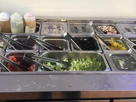 Fresh toppings! They put these on for you.