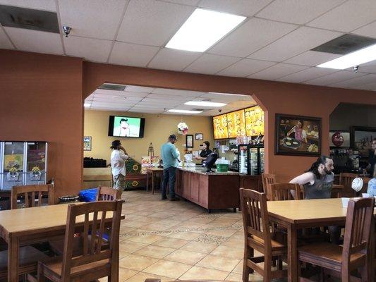 Order counter and dining area