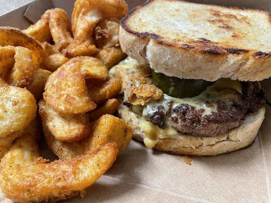 Patty melt and order of fries to-go