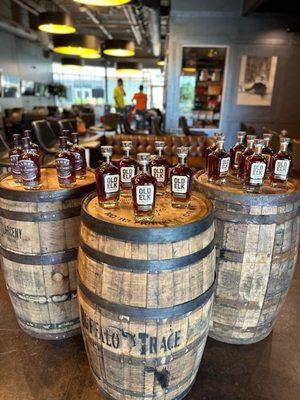 Single barrel bourbon and whiskey available.