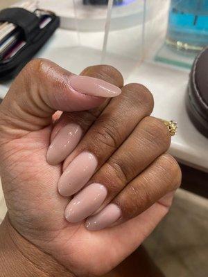 Dip polish on natural nails