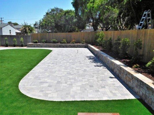 Beautiful pavers and turf for the Harris family