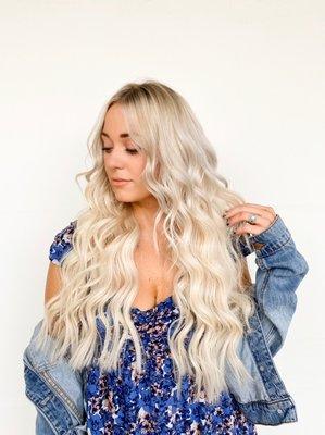 FULL BABYLIGHT + BLONDE HANDTIED EXTENSIONS