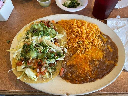 Fish taco combo plate