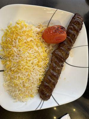 Beef koobideh lunch