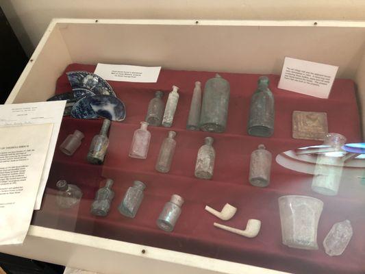 Some bottles found buried behind an old home in Williamsville.