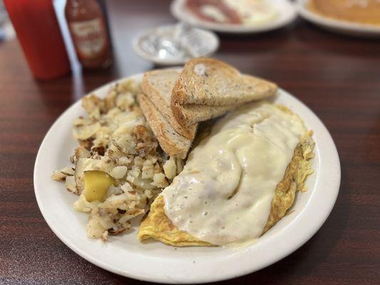 Alice corned beer omelet