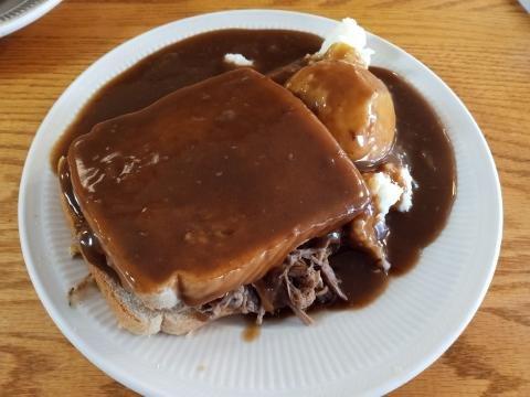 Open-Faced Roast Beef Sandwich