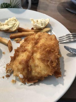 Battered haddock Friday fish special