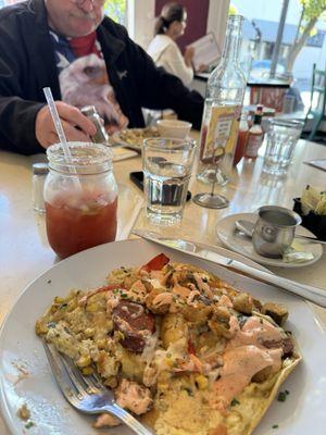 Frittata with bloody Maria's