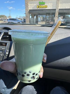 Green milk tea