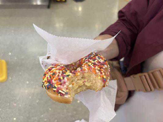 Strawberry glazed with sprinkles!