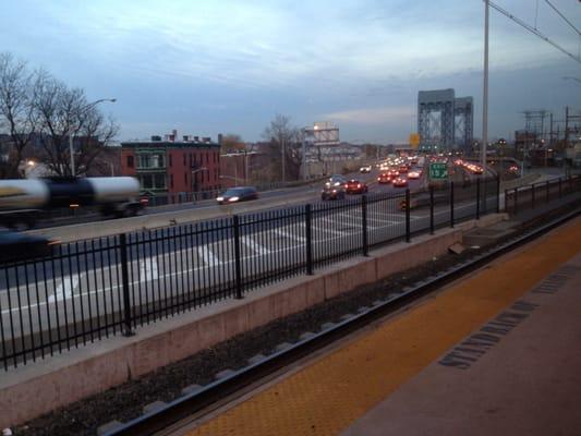 The centrally located Broad Street station offers a view of all the folks stuck in traffic.