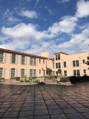 Opened courtyard with fountain