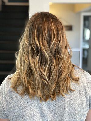 Root melt/balayage and cut by Andrea