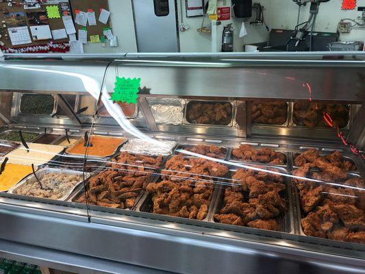 Fried chicken and full hot food!