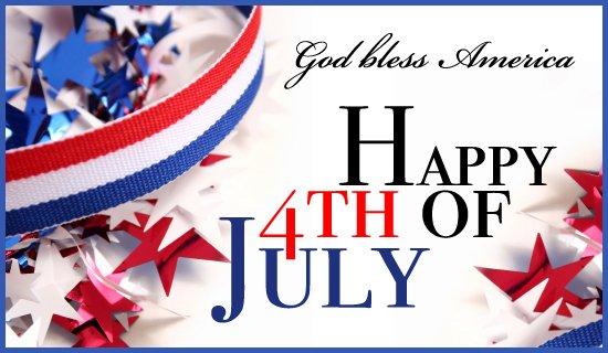 WE WILL BE CLOSED ON THE JULY 4th...ENJOY YOUR HOLIDAY AND BE SAFE! SEE YOU JULY 5th