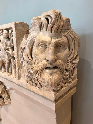 Marble carving from 2nd Century CE Rome at the RISD.