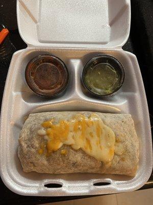 Steak burrito