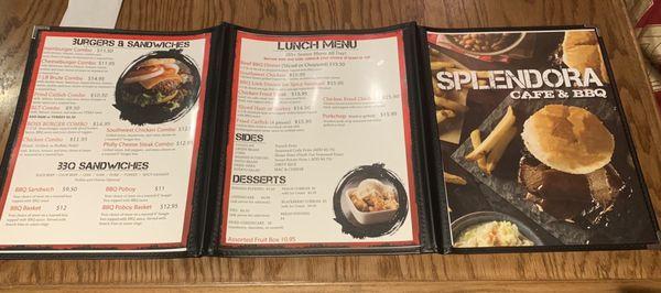 Outside menu