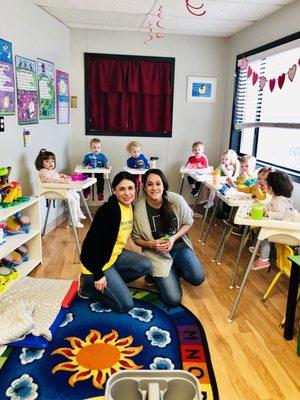 Miss Sylvia and Miss Marcia leading the Ducklings Class