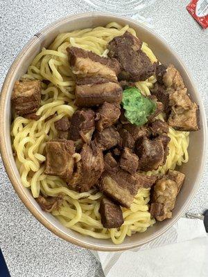 Pork belly noodles