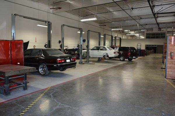 The autoshop has 5 lifts, waste oil and coolant collection, and special tools to do maintenance or restoration